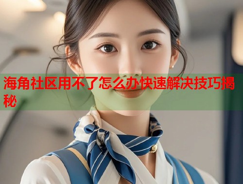 海角社区用不了怎么办快速解决技巧揭秘  第1张