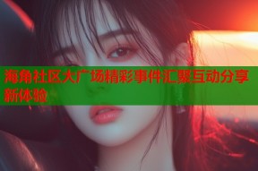 海角社区大广场精彩事件汇聚互动分享新体验