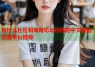 有什么社区和海角论坛相似的中文网络交流平台推荐