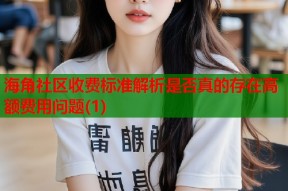 海角社区收费标准解析是否真的存在高额费用问题(1)