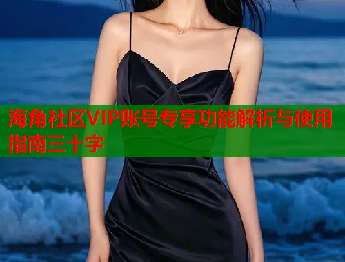 海角社区VIP账号专享功能解析与使用指南三十字  第1张